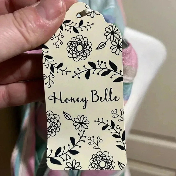 NWT Honey Belle halter tank colorful linen top small - Picture 4 of 9